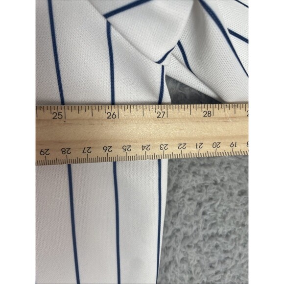 Vintage 90s Majestic Jersey New York Yankees Pinstripe Mens 2XL White 6700 MLB - Picture 7 of 9